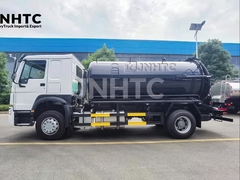 China Brand HOWO NX 6 Roda Tekanan Tinggi Vacuum Suction Truck