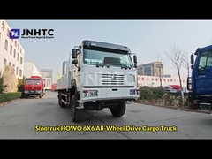 Howo 371hp 6x6 4x4 drive truk kargo kolom gerbang dropside