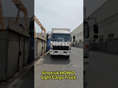Merek Baru Howo 4X2 8ton Light Van Container Cargo Truck