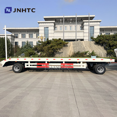 2 Axle Steel Low Bed Full Trailer Untuk 40 &quot;Kontainer Pilihan Kualitas Tinggi