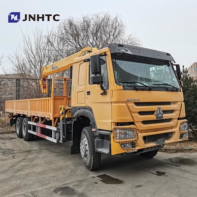 Howo Straight Arm Cargo Dengan Truk Crane 6x4 10 Roda 380hp 10T Harga yang baik
