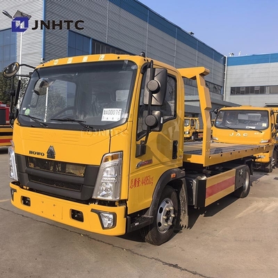 Howo Flatbed Wrecker 4 * 2 3ton 5 ton 160HP Jalan pemulihan Wrecker Truk Harga yang baik