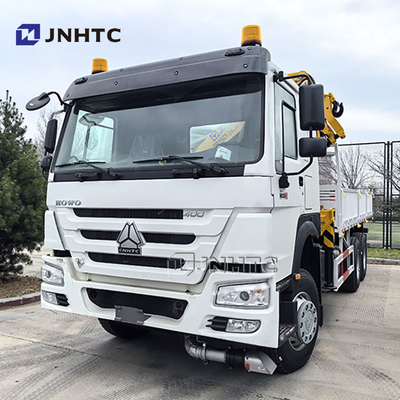 Sinotruk HOWO 6x4 400HP Truk Kargo Dengan 10ton Boom Crane Truk China Factory