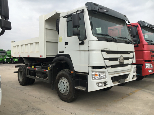 Putih 20-30T Sinotruk 4x2 Profesional Heavy Duty Dump Truck 6 Wheeler Untuk Sistem Pengangkat Tengah