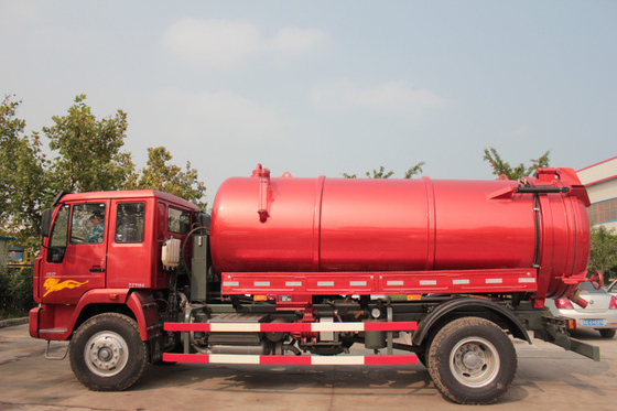 EURO II 6m3 290hp Howo Sewage Suction Truck Penghapusan Truck Pump Kecepatan 500r / Min Umur Panjang