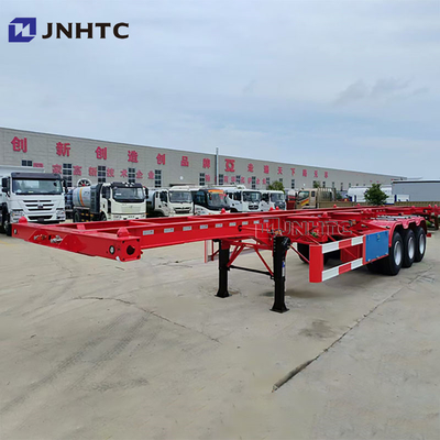 Disesuaikan 20 kaki 40 kaki Container Chassis Terpanjang Jual 3 Axles Container Trailer Skeleton Semi Trailer Truck
