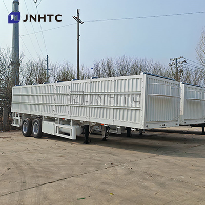 2axis 3axis 20Ton-40Ton Kargo Box Semi Trailer dengan 40ft-45ft Sidewall Fence Transport