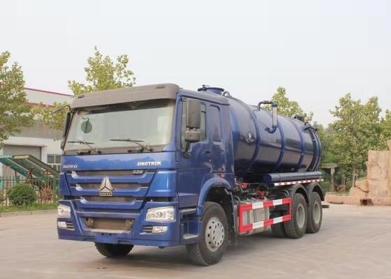 336HP Biru Limbah Warna Limbah Truck 6x4 Limbah Air Vacuum Suction Truck
