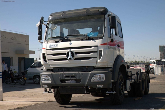 Euro3 EGR 340hp Beiben 6x4 Penggerak Utama Dan Trailer Dengan Masa Pakai Yang Panjang