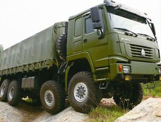 Euro 3 Standard SINOTRUK Truk Berat Komersial 8 x 8 All Wheel Drive