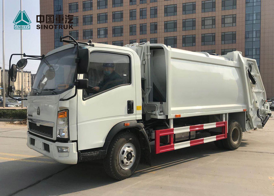 Sinotruk Howo 4x2 Truk Sampah Ringkas Euro 3 120hp 9cbm Tanpa Tidur