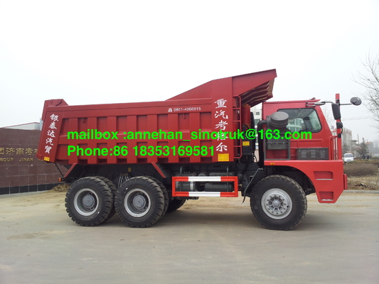 70T Penambangan Truk Tugas Berat 6x4 Truk Tipot Sinotruk Howo 30M3 Euro2 LHD