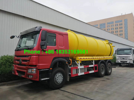 95km / H 17CBM 6x4 Truk Pengisap Limbah Dengan Pompa Italia Pto