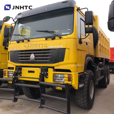 HOWO 6x4 20 ton 30 ton Truk Dump Sepuluh Roda 20Cubic 371hp Dengan Badan Kargo 5,6m