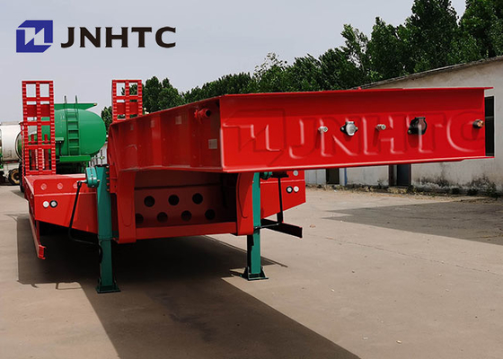 3 Gandar Gooseneck Tempat Tidur Rendah Semi Trailer Dapat Disesuaikan