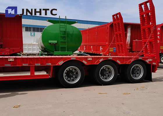 3 Gandar Gooseneck Tempat Tidur Rendah Semi Trailer Dapat Disesuaikan