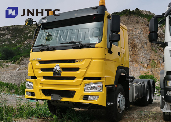 371HP Sinotruk HOWO 6X4 Truk Tipper Kuning 25 Ton