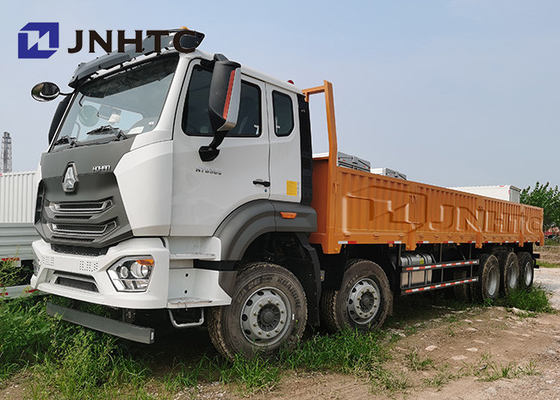 Sinotruk 8x4 Hohan Flat Back Trucks 31tons Lhd Dengan Lifting Axle