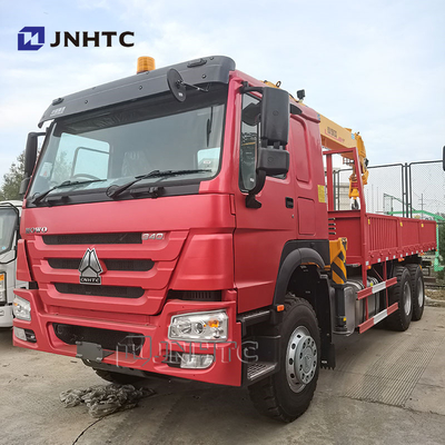 Howo 6x4 Straight Arm Crane Truck 10 Roda 340hp Kargo Dengan Crane Truck