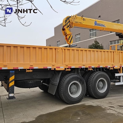 Howo Straight Arm Cargo Dengan Truk Crane 6x4 10 Roda 380hp 10T Harga yang baik