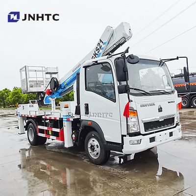 Howo 4x2 Bucket Truck Platform Kerja Udara Truck Mounted Operasi Ketinggian Tinggi Truck Untuk pemeliharaan lampu jalanan