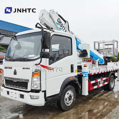 Howo 4x2 Bucket Truck Platform Kerja Udara Truck Mounted Operasi Ketinggian Tinggi Truck Untuk pemeliharaan lampu jalanan