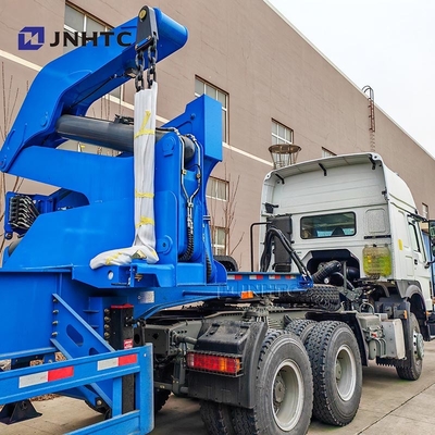 New China Official Truck Container Side Lifter Lowbed Semi-Trailer Dengan Crane Kualitas Tinggi