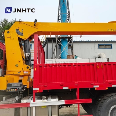 HOWO Truk Crane 6X4 10 Roda 340hp 10 Ton Truk Kargo Dengan Crane