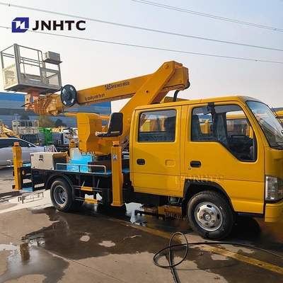 Truk Operasi Ketinggian Tinggi 4x2 12m 18m Truk Platform Udara Telescopic Boom