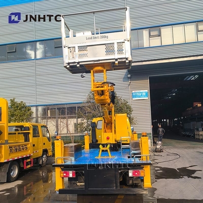 Truk Operasi Ketinggian Tinggi 4x2 12m 18m Truk Platform Udara Telescopic Boom