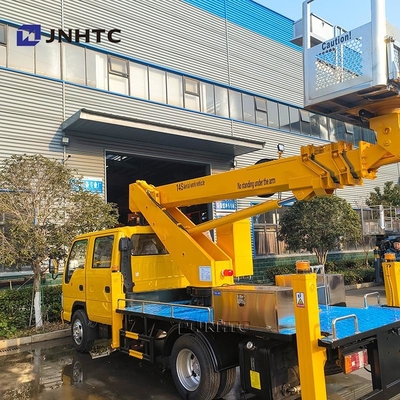 Truk Operasi Ketinggian Tinggi 4x2 12m 18m Truk Platform Udara Telescopic Boom