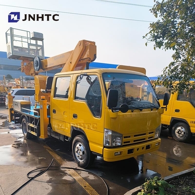 Truk Operasi Ketinggian Tinggi 4x2 12m 18m Truk Platform Udara Telescopic Boom