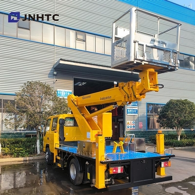 Truk Operasi Ketinggian Tinggi 4x2 12m 18m Truk Platform Udara Telescopic Boom