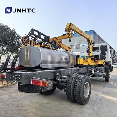 Truk Kargo Diesel HOWO Terbaik 4x4 6 Wheeler Chassis Dengan Crane Kualitas Tinggi