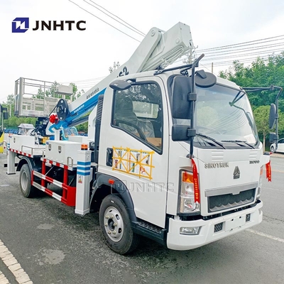 HOWO 4x2 20m truk dipasang platform kerja udara lipat Knuckle Boom platform kerja udara truk