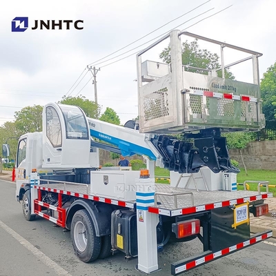 HOWO 4x2 20m truk dipasang platform kerja udara lipat Knuckle Boom platform kerja udara truk