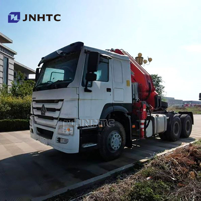 Harga Pabrik Sinotruk HOWO 6x4 Traktor Truk Dengan 10ton Folding Crane