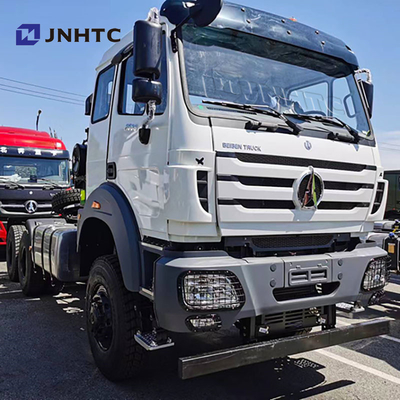 Traktor Truk Beiben Terbaik Euro3 EGR 380hp 6x6 Prime Mover And Trailer Dengan Umur Pelayanan yang Panjang