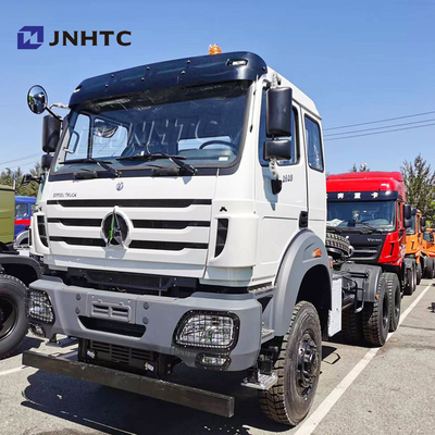 Traktor Truk Beiben Terbaik Euro3 EGR 380hp 6x6 Prime Mover And Trailer Dengan Umur Pelayanan yang Panjang