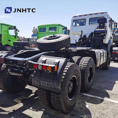 Traktor Truk Beiben Terbaik Euro3 EGR 380hp 6x6 Prime Mover And Trailer Dengan Umur Pelayanan yang Panjang