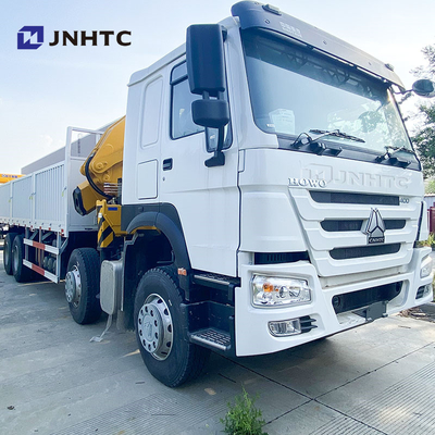 Sinotruk Howo Crane Truck 8X4 10 Ton Kargo Dengan Crane Lipat 16 Roda 400hp Dijual