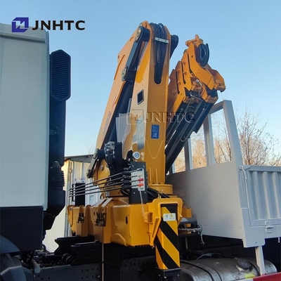 HOWO Truk Crane 6x4 400HP Truk Kargo Dengan Truk Crane Boom 10ton