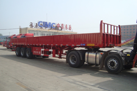 3 AXLES GANDA FUNGSI CONTAINER SEMI TRAILER 30000KG LEG Q235 Bahan Baja