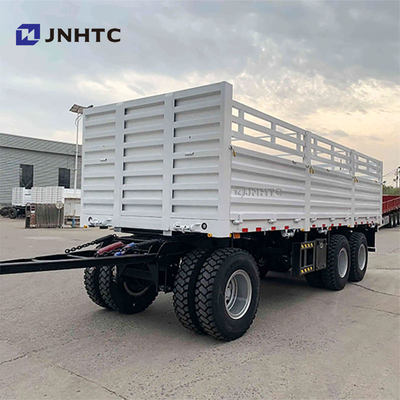Full Trailer 3 Axle 40Ton Kargo Pagar Full Trailer Dengan Drawbar