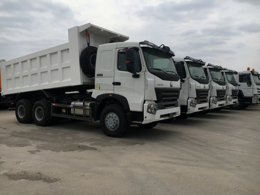 SINOTRUK HOWO A7 Konstruksi Dump Truck 30-40 Ton RHD 10 Roda Putih