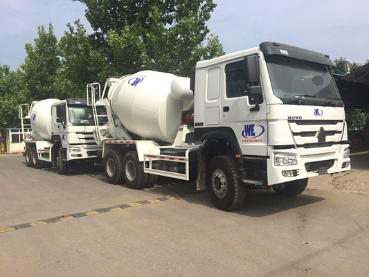 Truk Mixer Beton White Sinotruk Howo7 8M3 10M3 Dengan ARK Pto Dan Pump