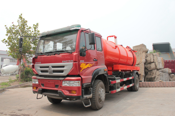 Sinotruk SWZ 4 × 2 Sewage Suction Truck 266 Hp Memuat 16 Ton 6 Roda
