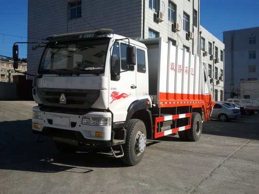 Sinotruk Swz 4x2 Sampah Pemadat Truk / Sampah Belakang Truk Sampah Model QDZ5120ZYSZJ