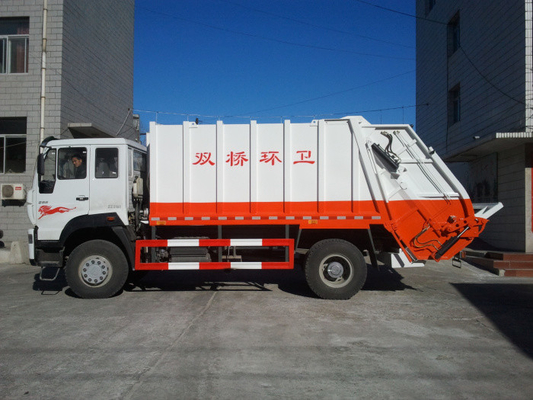 10m3 Tinggi Sampah Otomatis Compactor Truck Cuaca Bukti Dengan Kecepatan Loading Cepat