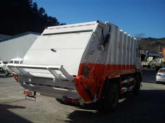 10m3 Tinggi Sampah Otomatis Compactor Truck Cuaca Bukti Dengan Kecepatan Loading Cepat